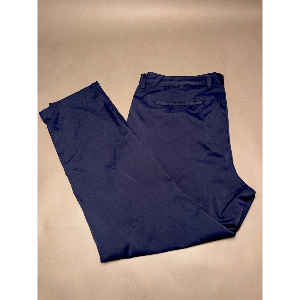 Tommy Bahama Mens On Par Island Zone Flat Front Blue Performance Pants 42x32